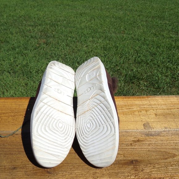 UGG KIDS 1018455K BROWN SUEDE LACE UP OBIE WATERPROOF SHOES BIG KIDS SIZE 6 - Picture 9 of 10